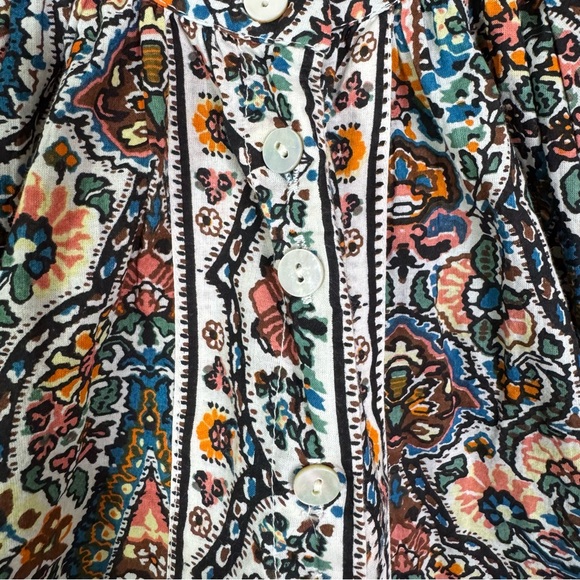 Cleobella Fabiola Organic Cotton Peasant Blouse Size M - Picture 11 of 16